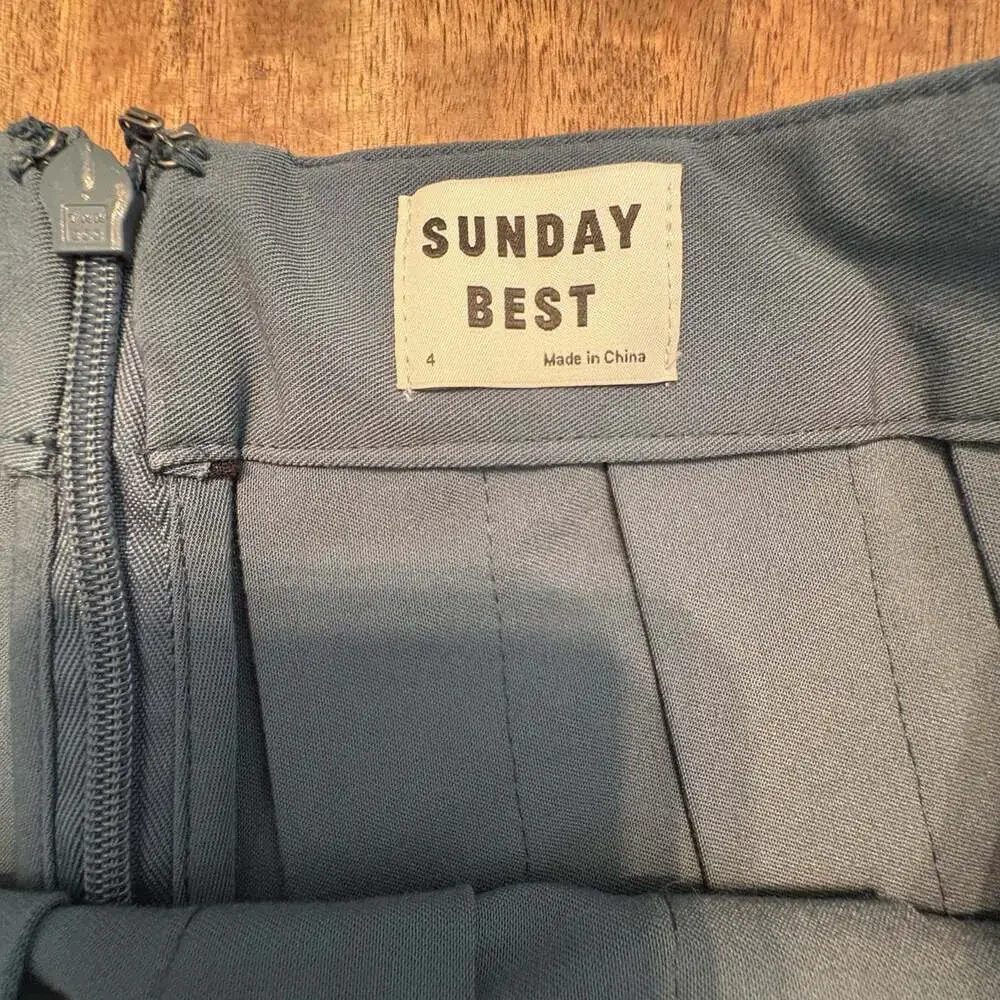 Sunday Best Skirt Womens 4 Gray Pleated Twill Mini Skater School Uniform Tennis